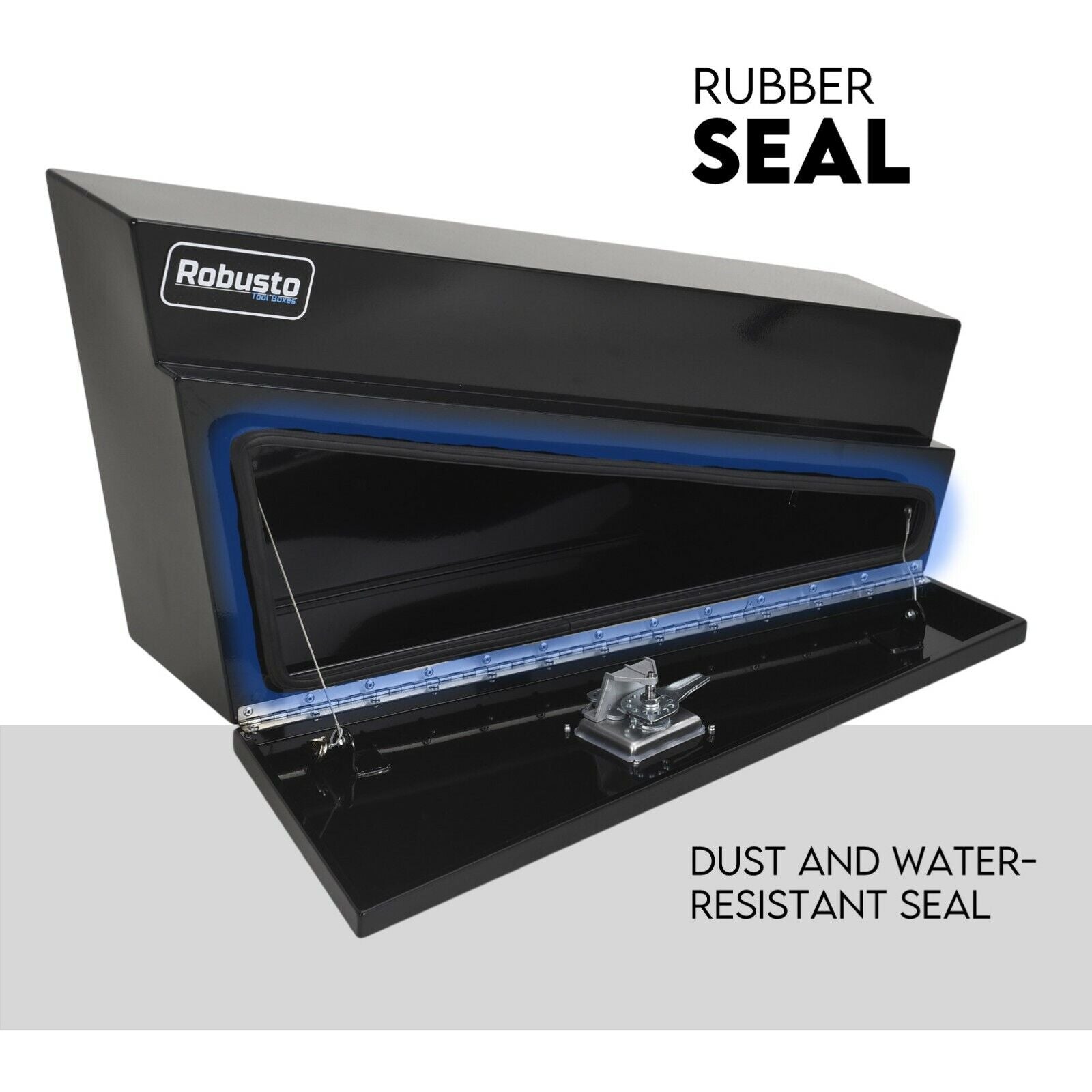 Under Tray Tool Box Underbody Pair Set 900mm Black Steel 4
