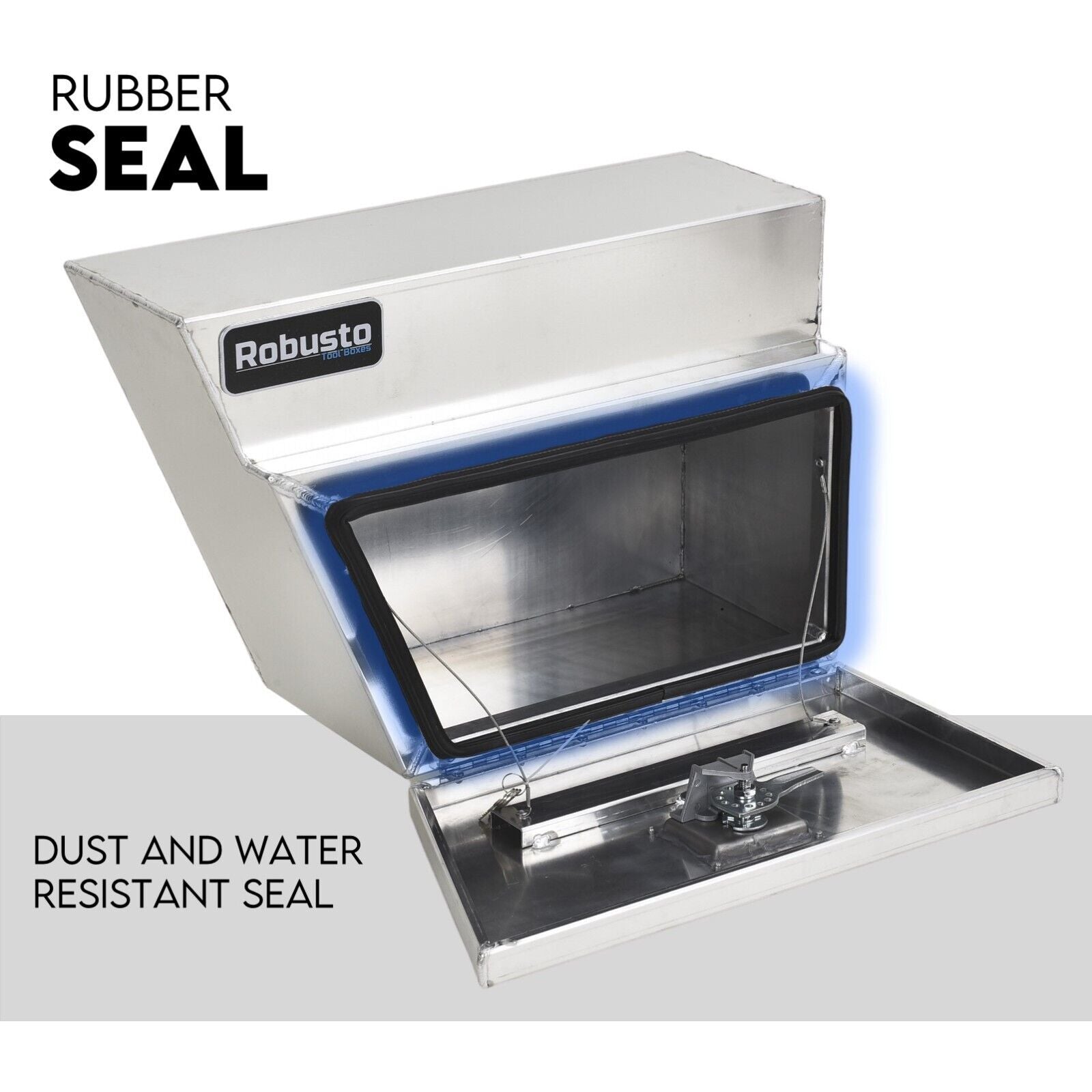 Under Tray Tool Box Underbody Pair Set 600mm Aluminium 4