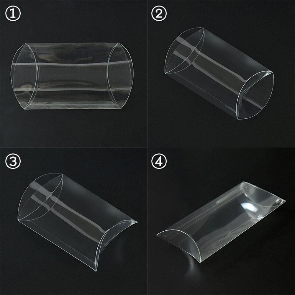 100 Pack of Pillow Rectangle Shaped Gift Box - Wedding or Product Bomboniere Jewelry Gift Party Favor Model Candy Chocolate Soap Box 9