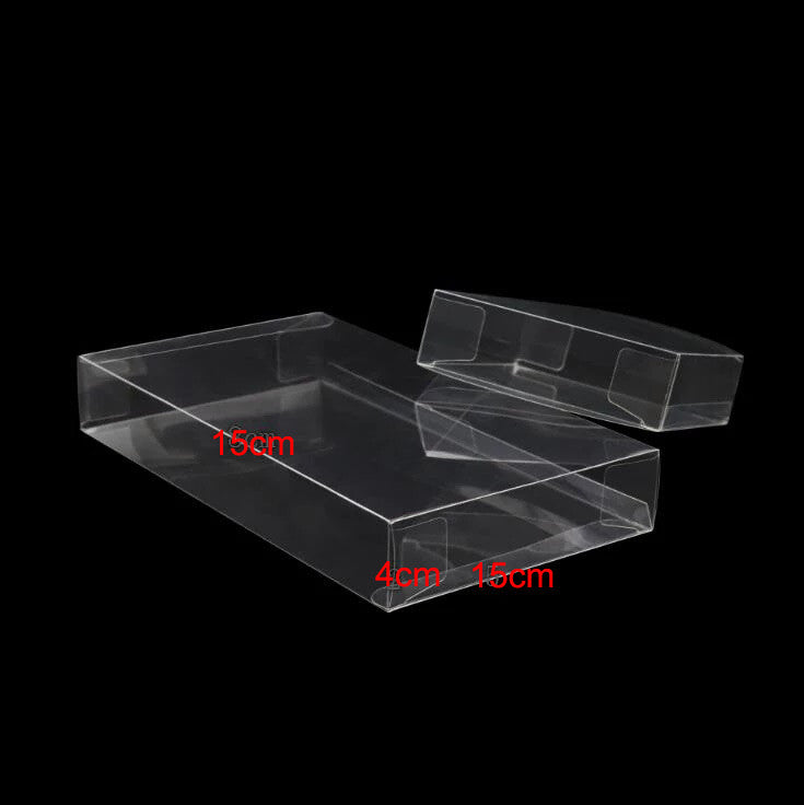 100 Pack of 15*15*4cm Clear PVC Plastic Folding Packaging Small rectangle/square Boxes for Wedding Jewelry Gift Party Favor Model Candy Chocolate Soap Box 3