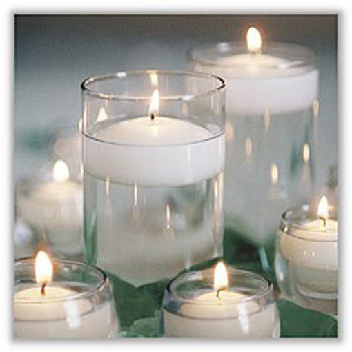 100 Pack of 8cm White Wax Floating Candles - wedding party home event decoration 4