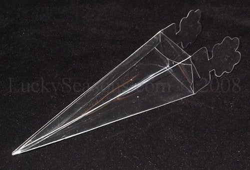 10 Pack of Clear Pyramid Triangle Shaped Small Clear Gift Box - Bomboniere Jewelry Gift Party Favor Model Candy Chocolate Soap Box 3