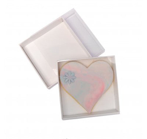 10 Pack of 8cm Square Wedding Invitation Coaster Favor Function product Presentation Cookie Biscuit Patisserie Gift Box - 2cm deep - White Card with Clear Slide On PVC Lid 3