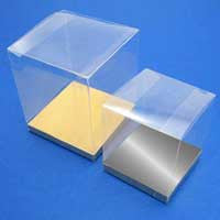 10 Piece Pack -PVC Clear See Through Plastic 15cm Square Cube Box - Large Bomboniere Product Exhibition Gift 3