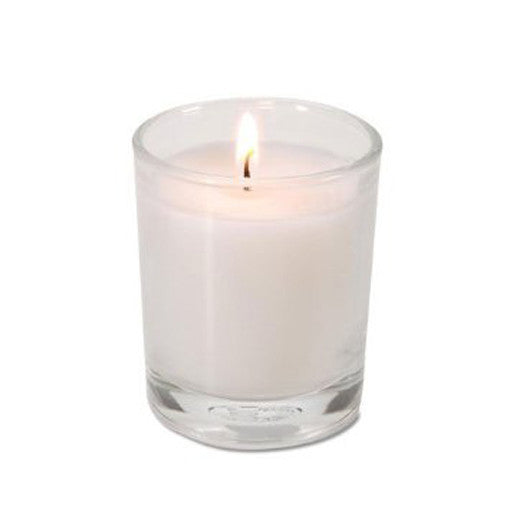 20 White Wax Clear Glass Holder Votive Candle - Wedding Event Centrepiece Table Decoration 7