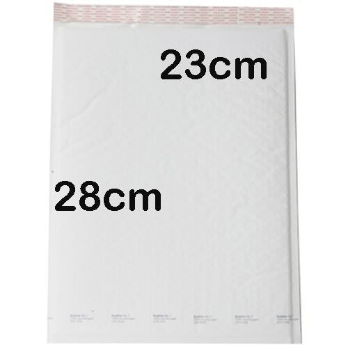 10 Piece Pack - 28 x 23cm White Bubble Padded Envelope Bag Post Courier Mailer Shipping Safe Fragile Self Seal 4