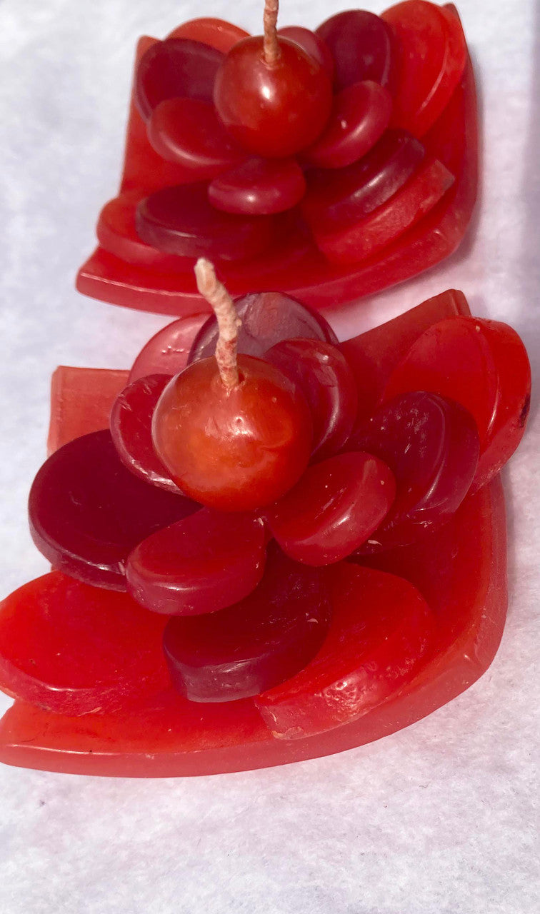 2 Red Lotus Floating Candles in Red Black Gift Box Set Birthday Xmas Valentine Mothers Day Gift Present 7