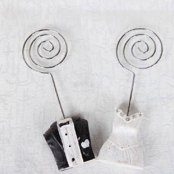 50 Piece Pack of 25 Bride 25 Groom Wedding Name Card Place Stand - Wedding Table Decoration Bomboniere Favour Gift 4