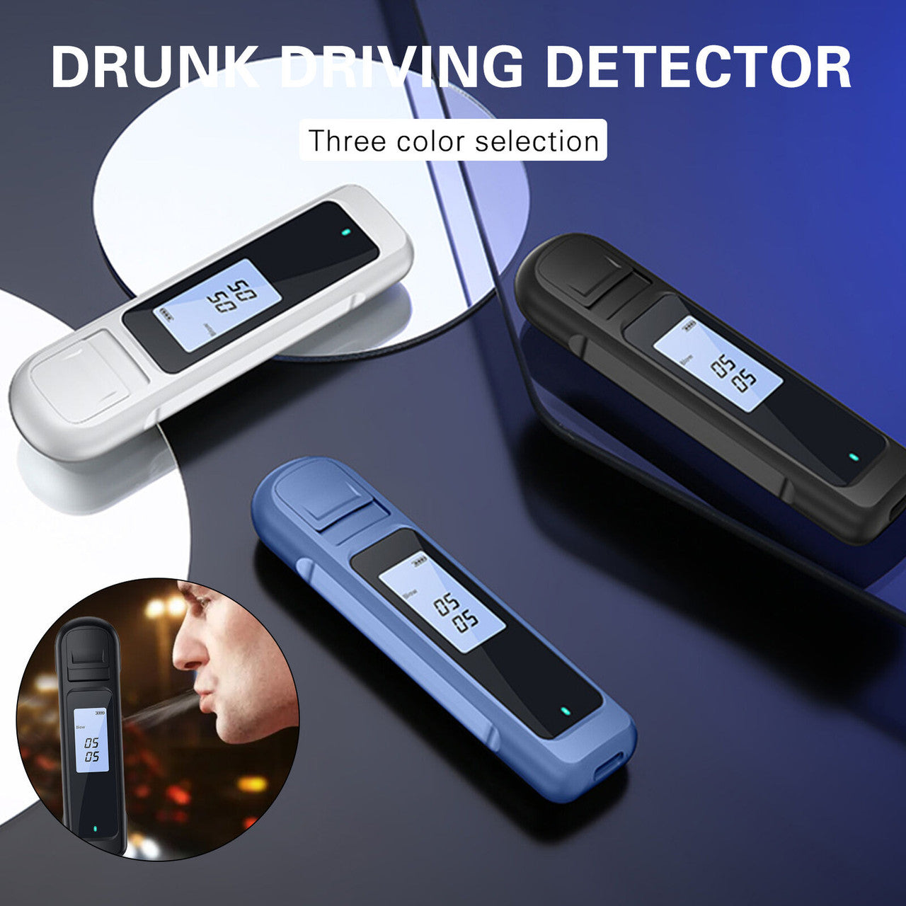 Alcohol Breathalyzer Drink Tester DUI LCD Breath Analyzer Handbag Pocket Size BLACK - FREE POST 3