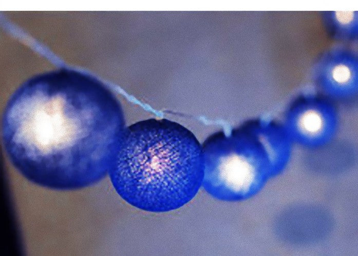 20 Ball Dark Blue 3m String Light Battery Box 5cm Cotton Ball  Christmas Birthday Boy Special Occasion Decoration 3
