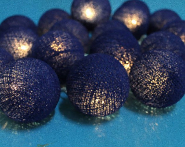 20 Ball Dark Blue 3m String Light Battery Box 5cm Cotton Ball  Christmas Birthday Boy Special Occasion Decoration 6