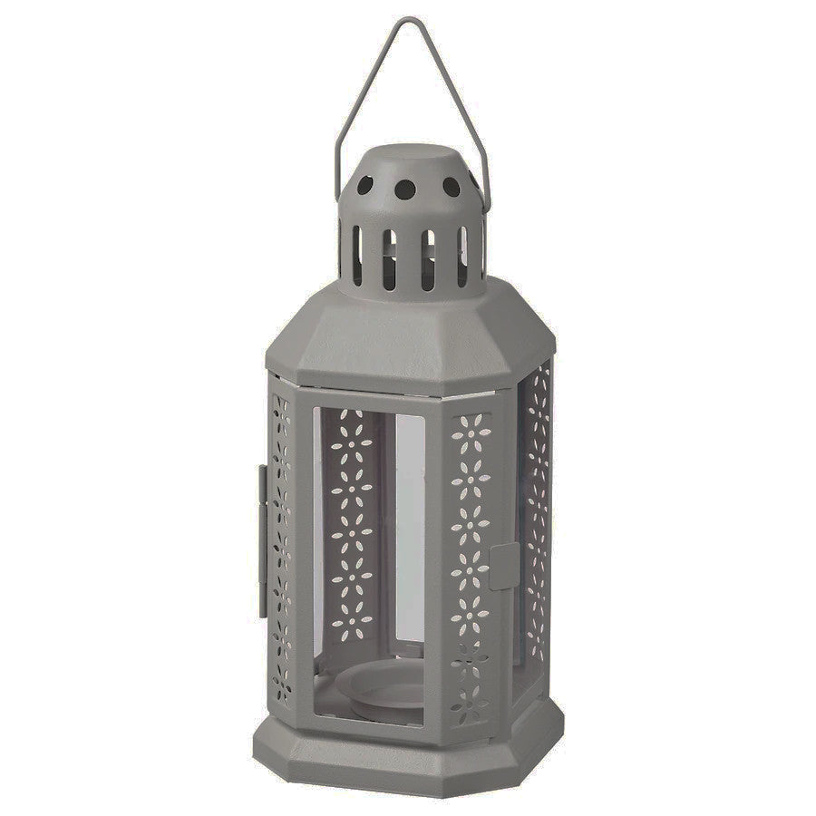 10 Pack of Dark Grey Metal Miners Lantern Summer Wedding Home Party Room Balconey Deck Decoration 21cm Tealight Candle 4
