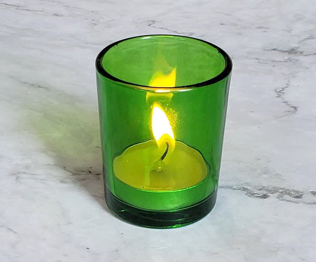 20 Pack Green Glass Votive Candle Holders Table Centreoieces  Xmas Wedding Anniversary Event Recption Party Function or Home Decor 3