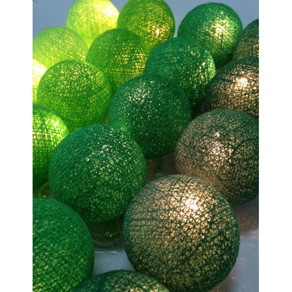 20 Ball Green 3m String Light Battery Box 5cm Cotton Ball  Christmas Birthday Garden Special Occasion Decoration 6