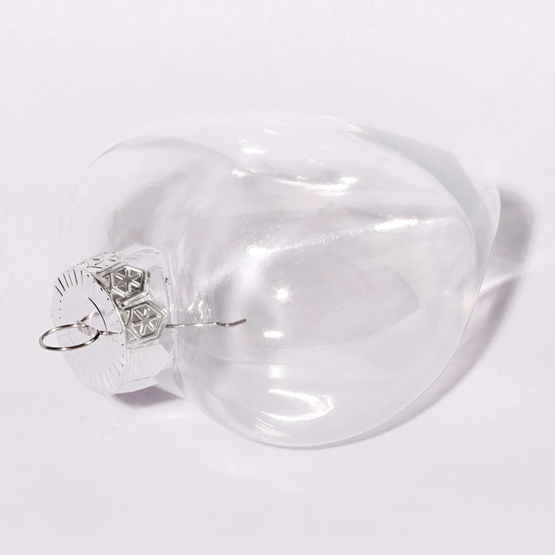 20 Pack Iridescent Glass Heart Ornaments Fillable Baubles for Christmas Party Wedding DIY Craft Decorations 4