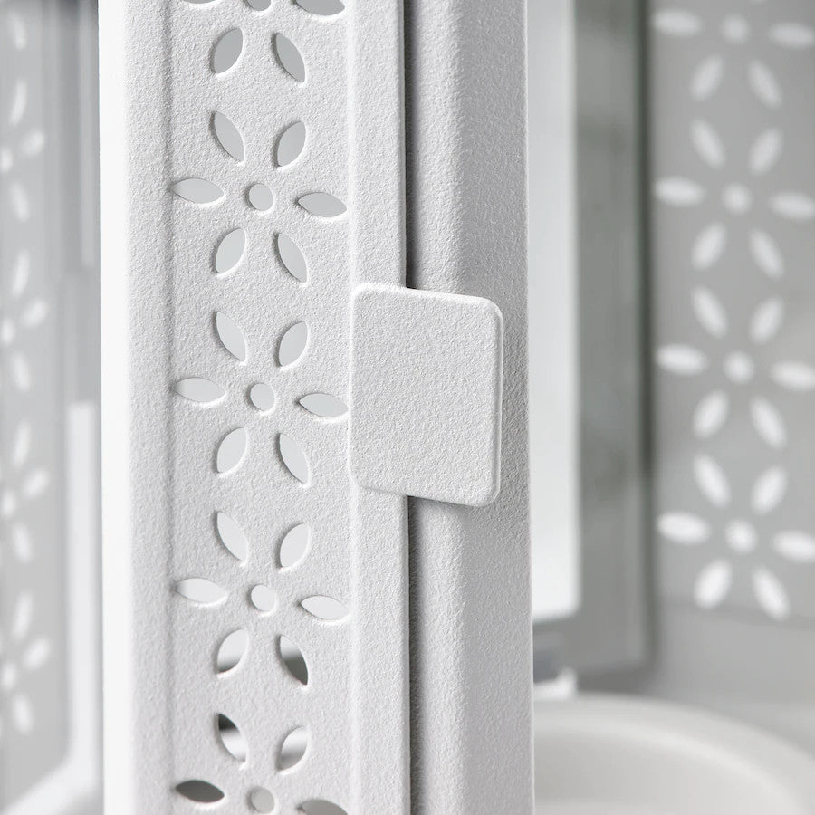 5 Pack of Grey Metal Miners Lantern Summer Wedding Home Party Room Balconey Deck Decoration 21cm Tealight Candle 4