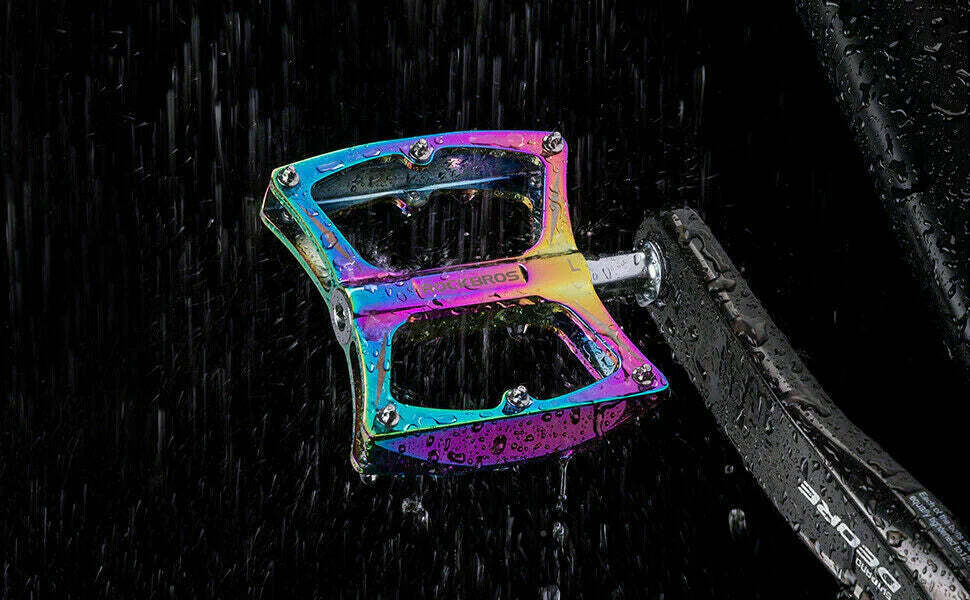 Flat Pedal Butterfly BMX MTB Ultralight 156g Multi Colour Tri Bearing Stud Pin Grips Rockbros 6