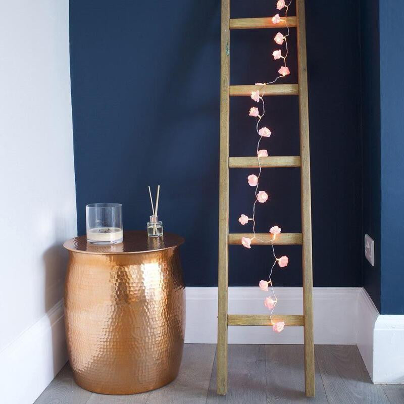 50 Pink Rose 3D Fairy Lights 5M LONG String, Battery (AA) Indoor & Outdoor Decorations Wedding Valentines Romantic Room Table Lighting 7