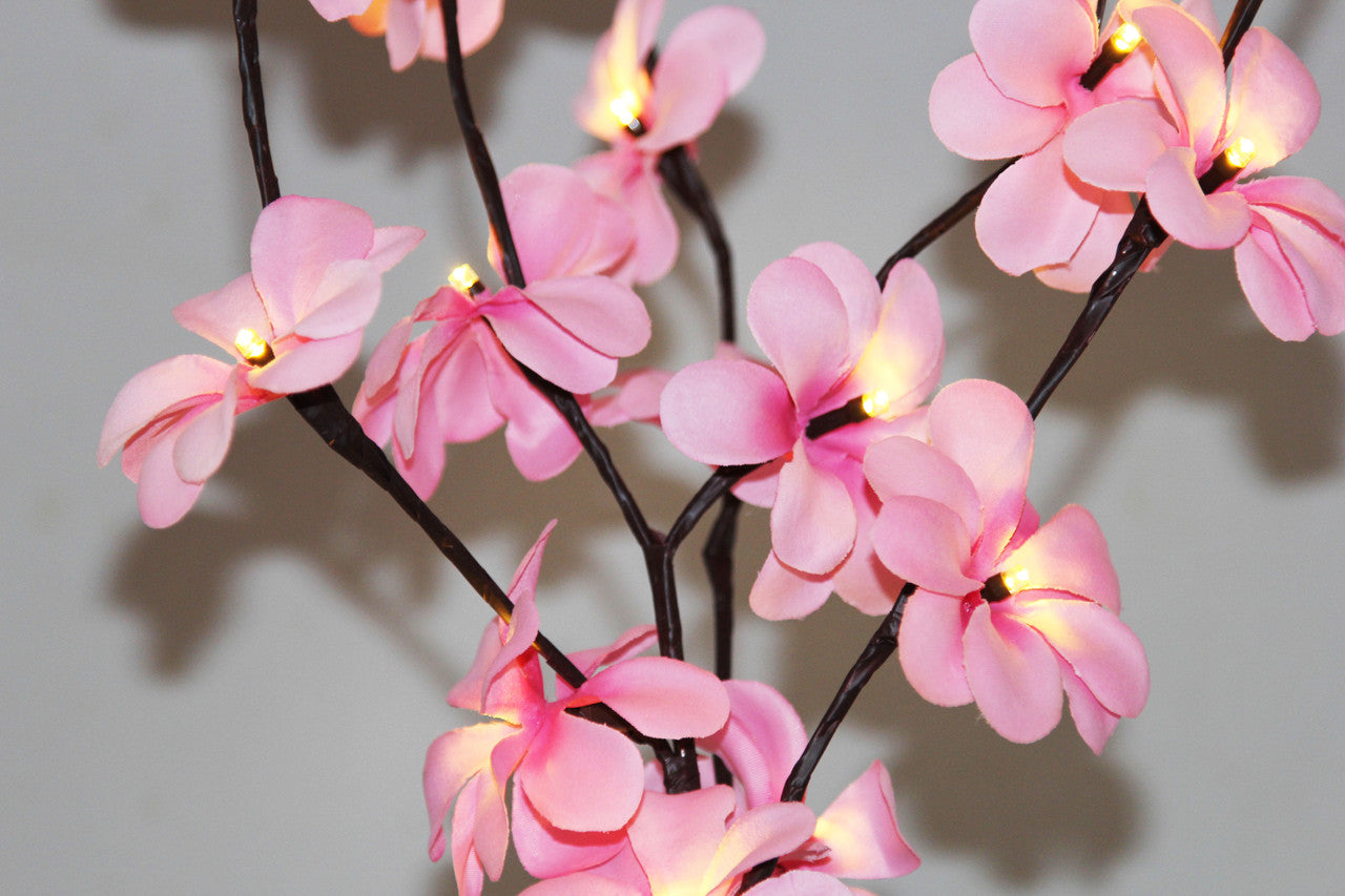 1 Set of 50cm H 20 LED Pink Frangipani Tree Branch Stem Fairy Light Wedding Event Party Function Table Vase Centrepiece Decoration Girl Bedroom 4