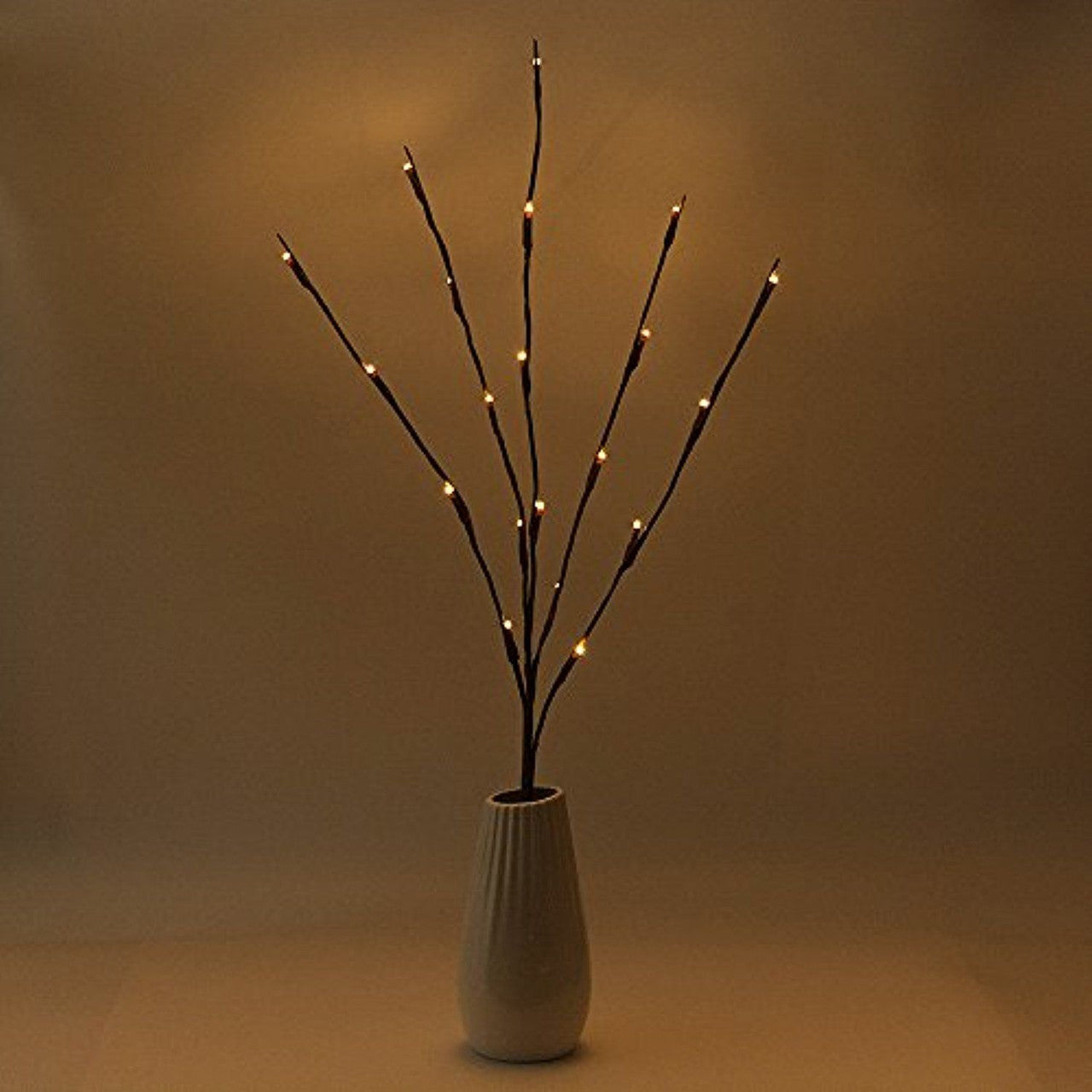 LED Light Bunch Stem - Warm White BATTERY fairy lights - 50cm high 20 bulbs/petals 5