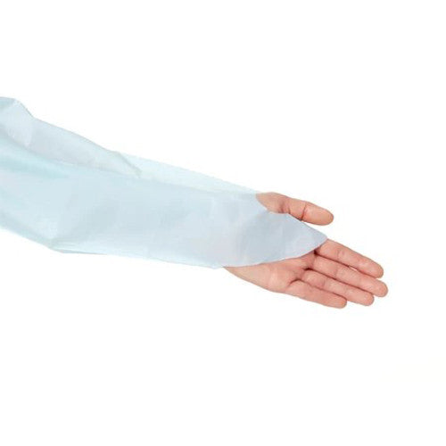 15 Pcs Disposable PPE Gown Protective Workwear Suit Thumb Hook Sleeve Coverall Apron Blue Medical Cleaning Painting 5
