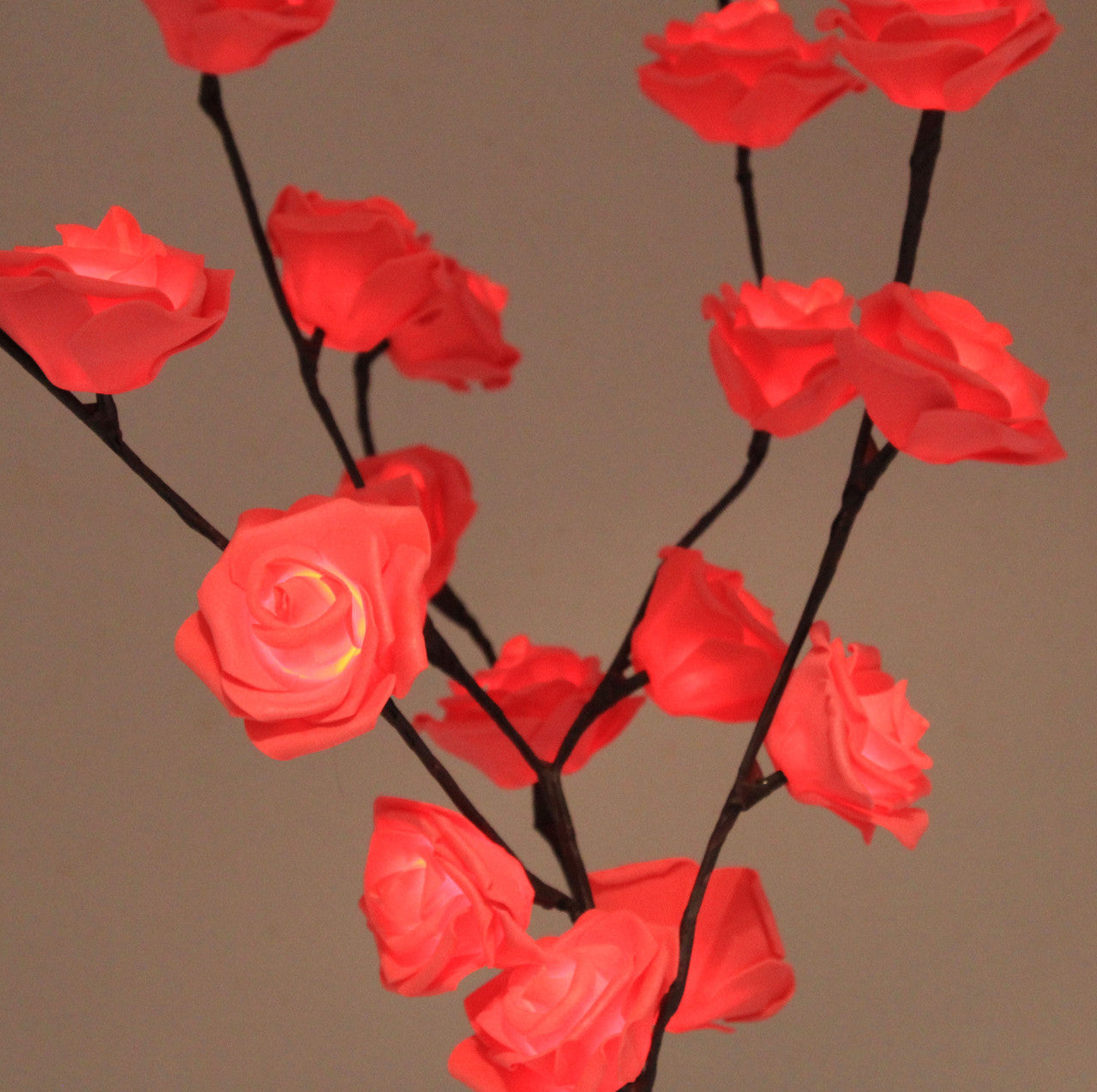 1 Set of 50cm H 20 LED Red Rose Tree Branch Stem Fairy Light Wedding Event Party Function Table Vase Centrepiece Decoration 3