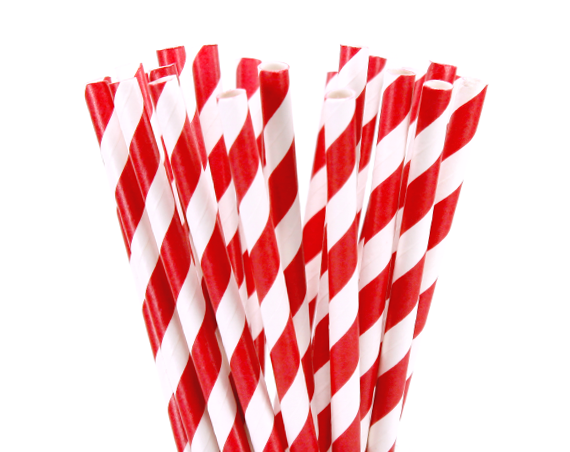 200 Pack Red White Drinking Straws Biodegradable Eco Paper Birthday Party Event Bistro Bar Cafe Take Away 4