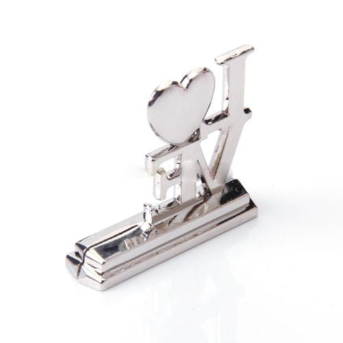 Wedding Name Card Place Stand Silver LOVE Letters - Wedding Anniversary or Engagement Party 10 pack 4