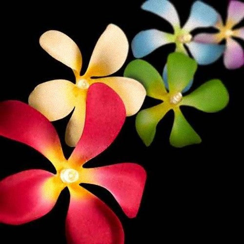 1 Set of 20 LED Tropical Bright Colous Frangipani Flower Battery String Lights Christmas Gift Home Wedding Party Decoration Outdoor Table Centrepiece 5