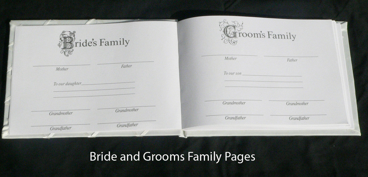 White Wedding Guest Book Register with Silver Pen Matching Stand Set 36 Lined Pages - White Sach Diamante Cover 5