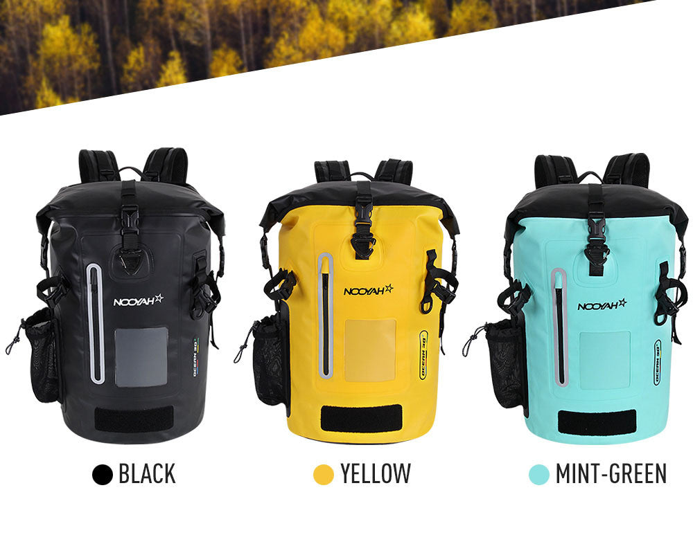 NOOYAH IPX8 Waterproof Bike Cycle Outdoor Sports Backpack Double-Layer Waterproof Bag  YELLOW 4