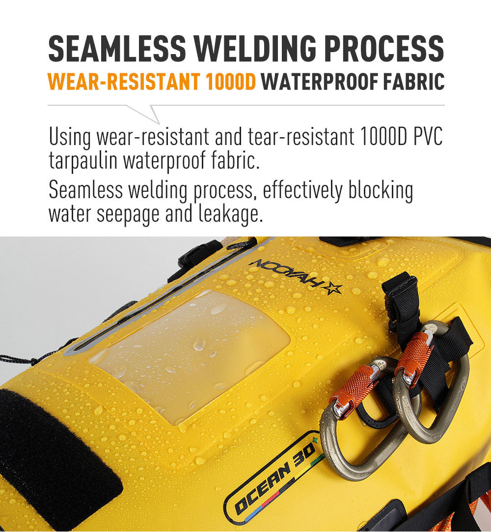 NOOYAH IPX8 Waterproof Bike Cycle Outdoor Sports Backpack Double-Layer Waterproof Bag  YELLOW 13