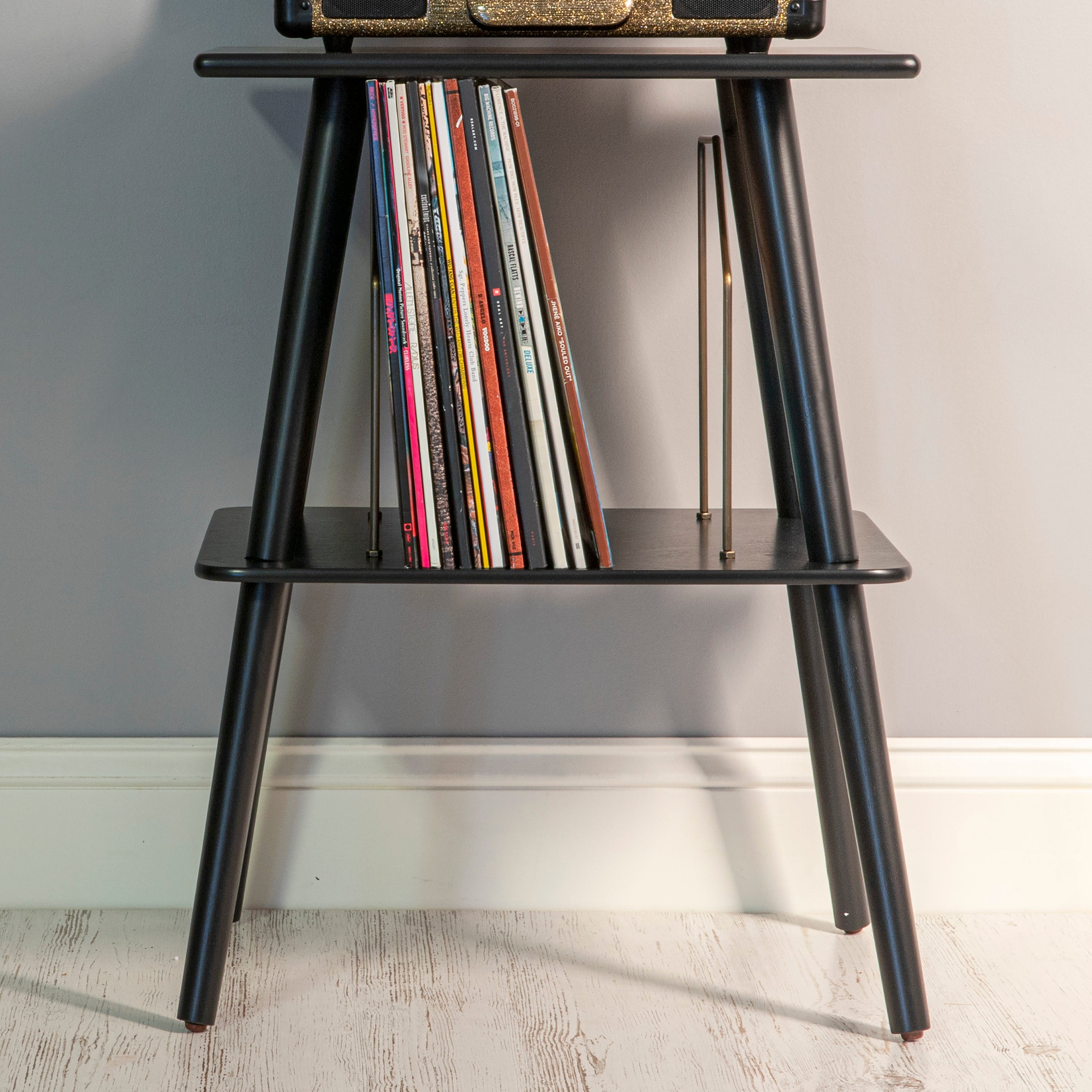 Crosley Voyager Bluetooth Portable Turntable + Entertainment Stand Bundle - Black 5