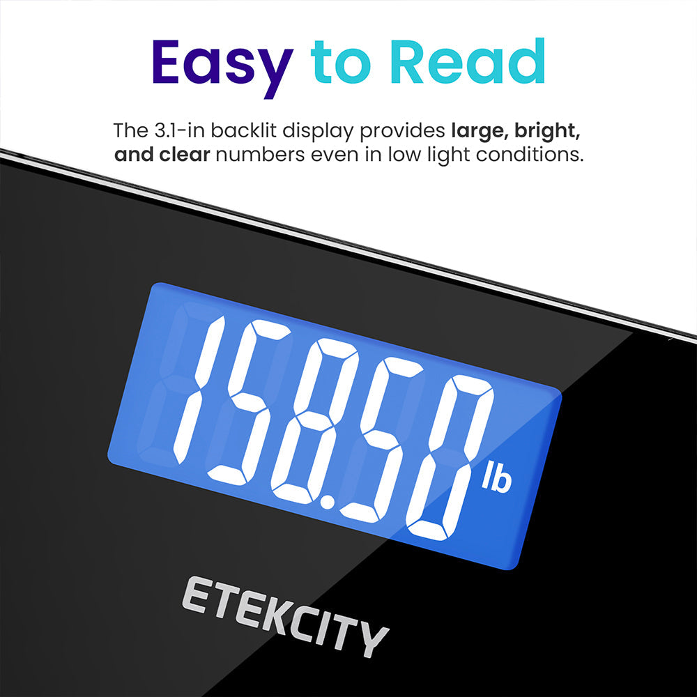 Etekcity Digital Body Weight Bathroom Scale - Black 3