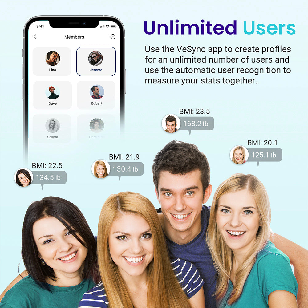 Etekcity Smart Scale for Body Weight - Black - 2 Pack 8