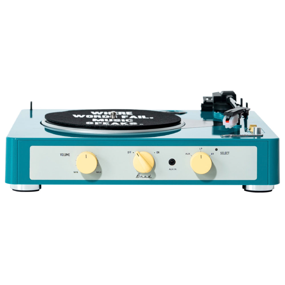 Gadhouse Brad MKII Record Player - Green + Bundled Record Storage Crate 5