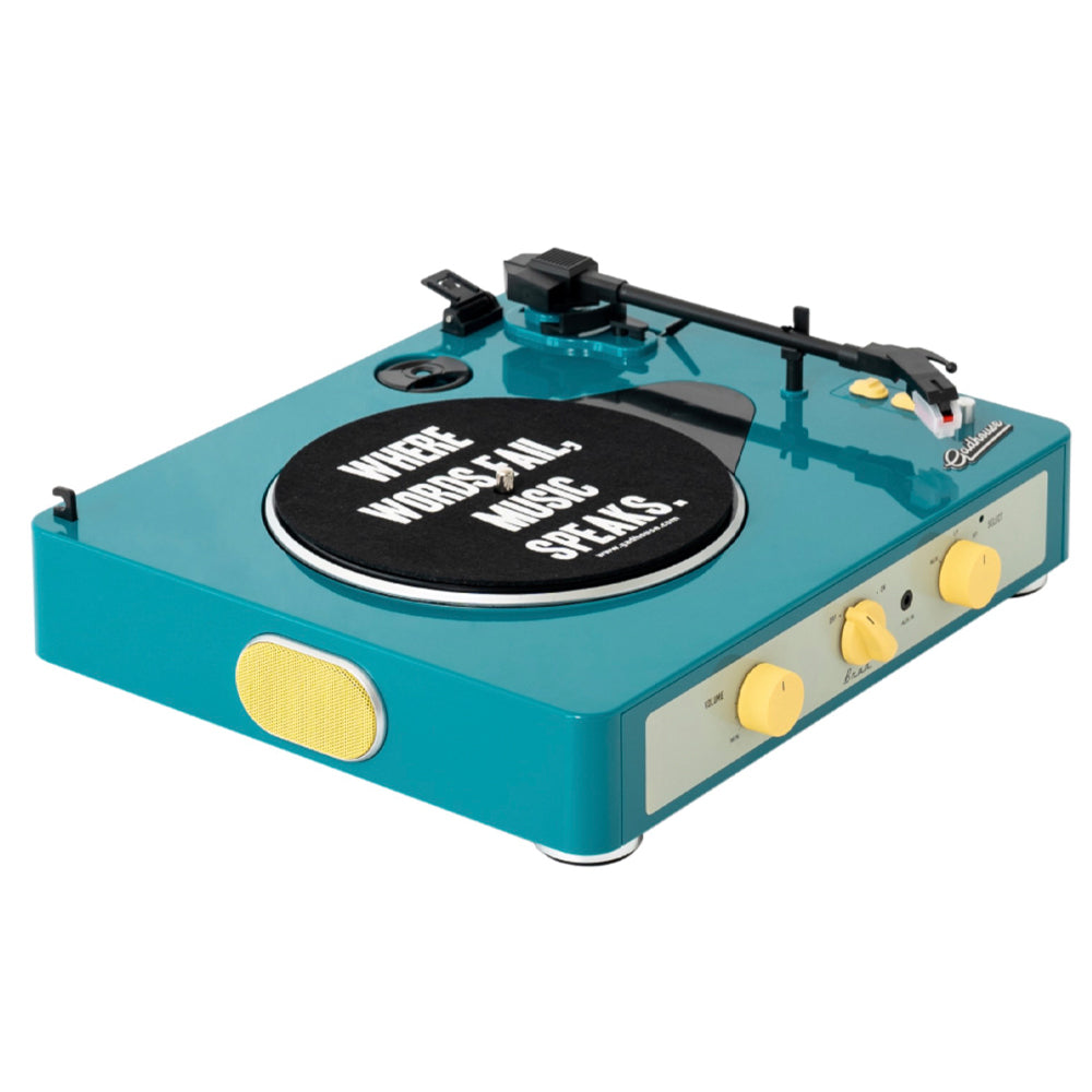 Gadhouse Brad MKII Record Player - Green + Bundled Crosley Record Storage Display Stand 5