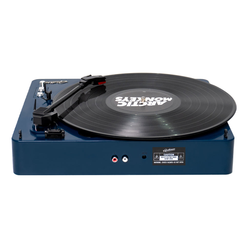 Gadhouse Brad MKII Record Player - Navy + Bundled Record Storage Crate 8
