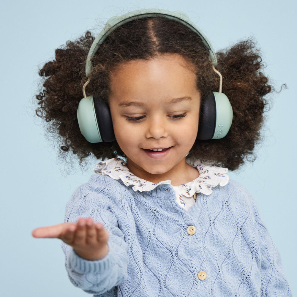 Kreafunk Kids Buzz Junior Bluetooth Headphones - Dusty Green 3