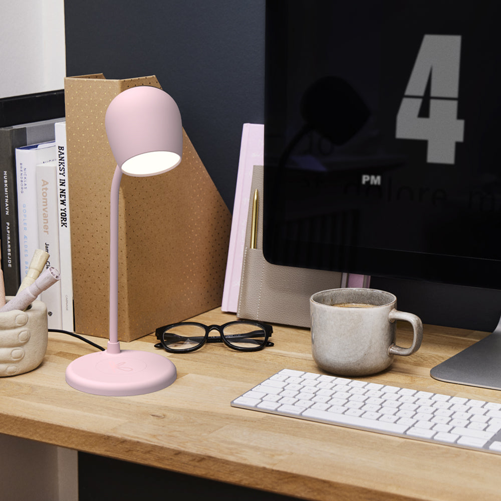 Kreafunk Ellie Lamp W/ Qi Charger And Bluetooth Speaker - Dusty Rose 3