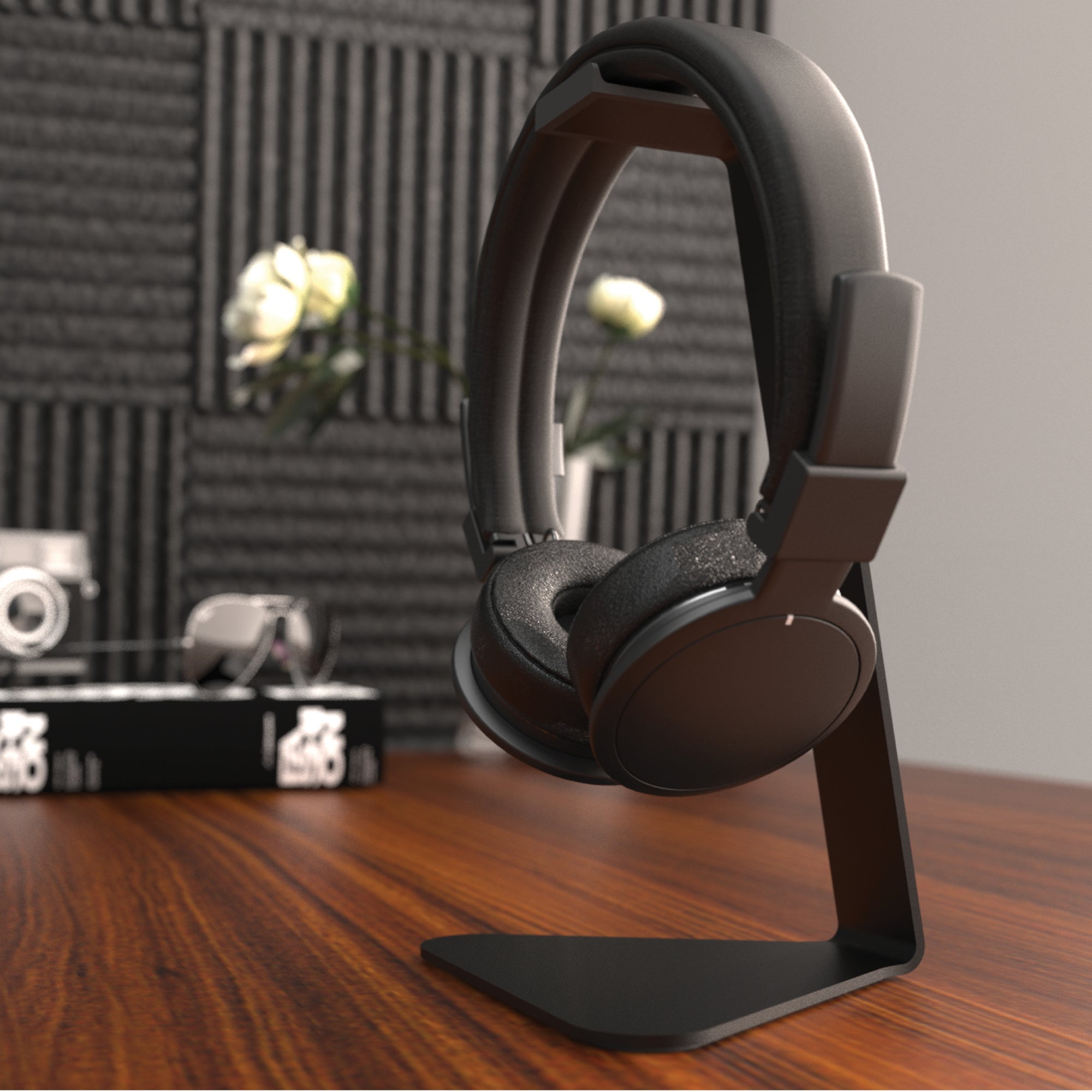 Kanto H1 Universal Desktop Headphone Stand, Black 4