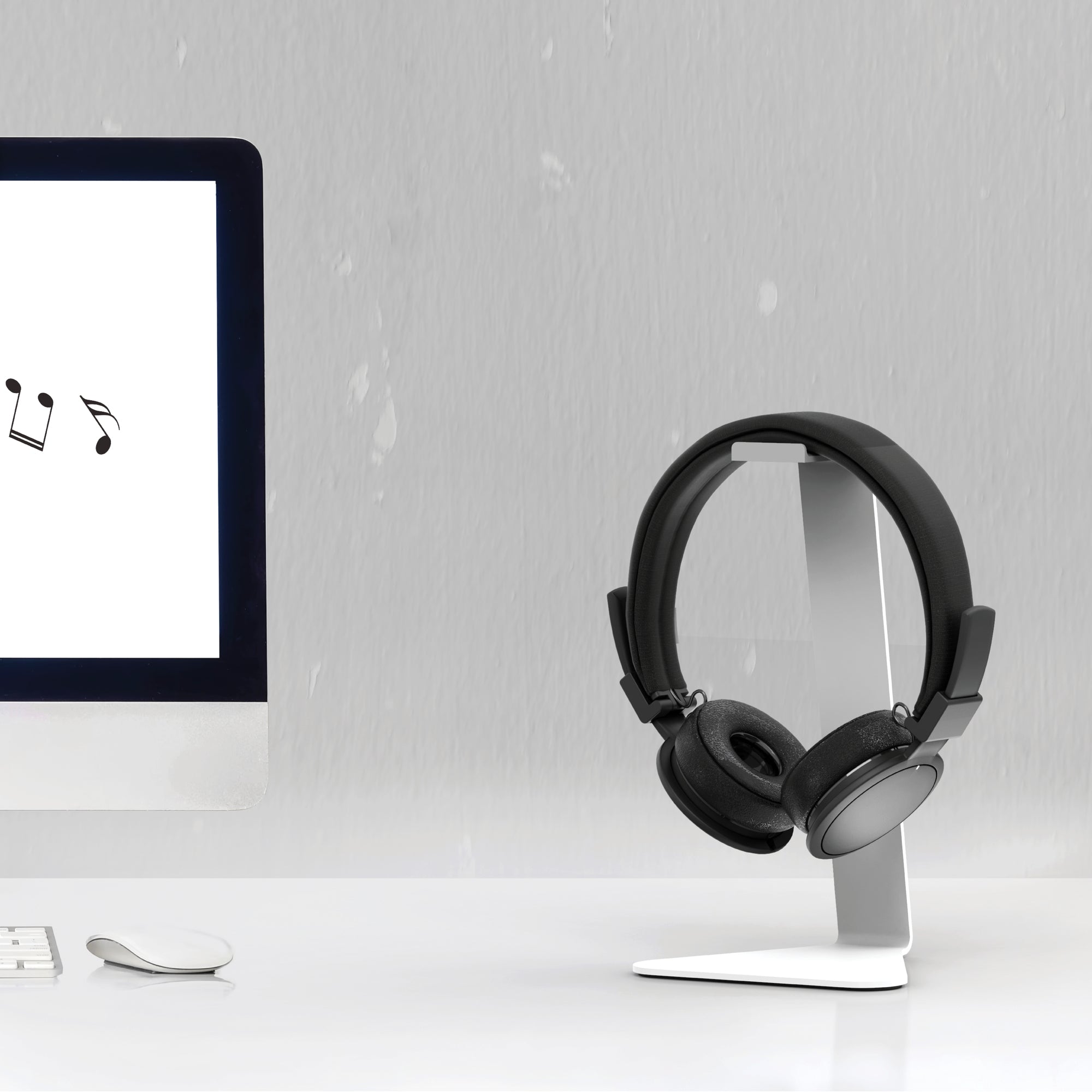 Kanto H1W Universal Desktop Headphone Stand, White 4