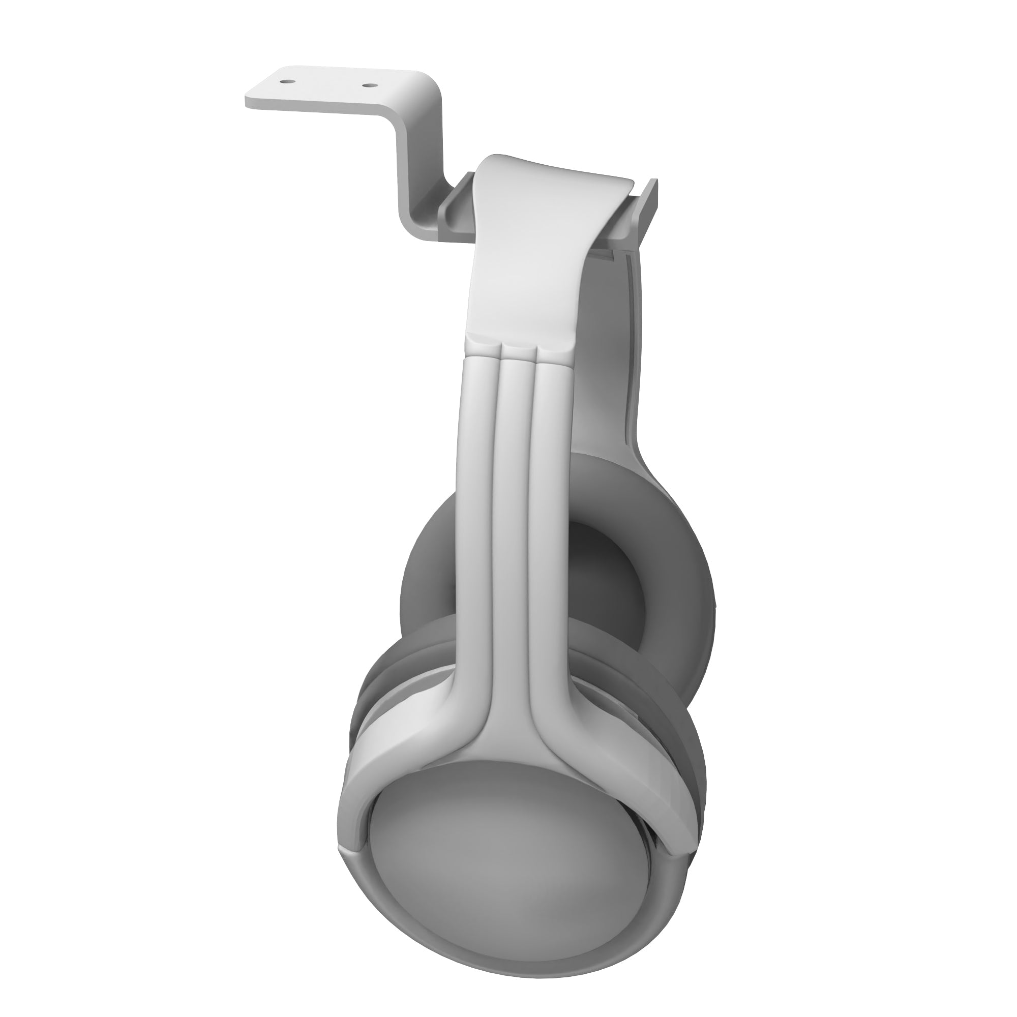 Kanto HHW Universal Under Desk Headphone Hook, White 3
