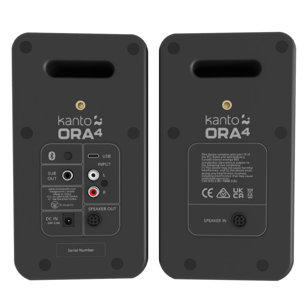 Kanto ORA4 140W Powered Reference Speakers with USB-C Input and Bluetooth - Black, Pair 6
