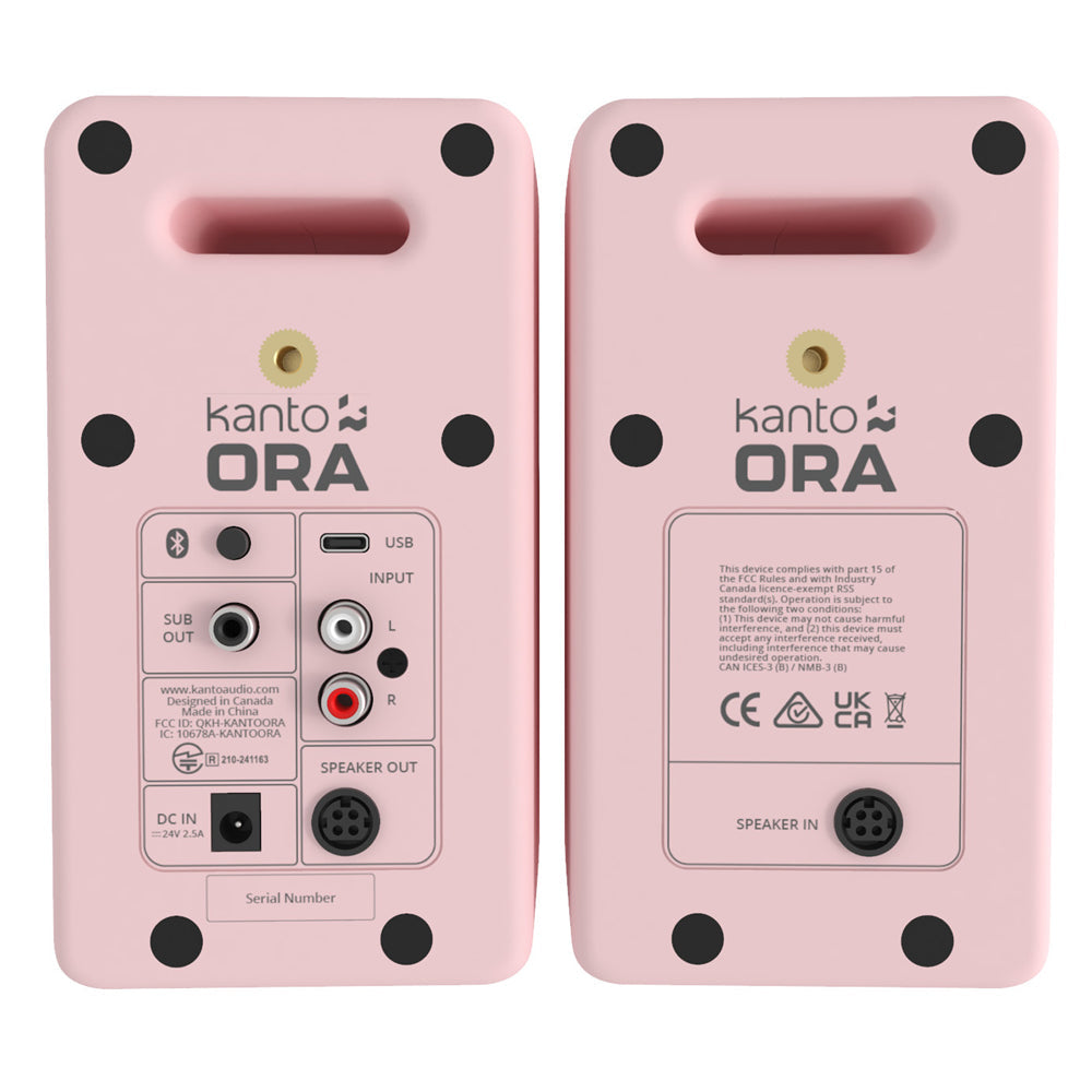 Kanto ORA 100W Powered Reference Desktop Computer Speakers with Bluetooth 5.0 Pink 3