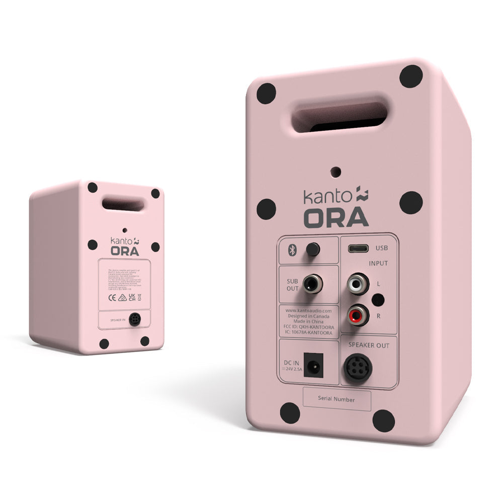 Kanto ORA 100W Powered Reference Desktop Computer Speakers with Bluetooth 5.0 Pink 6