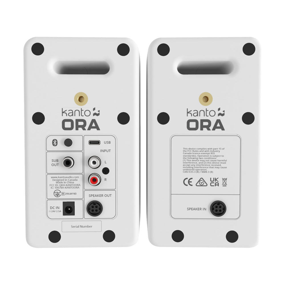 Kanto ORA 100W Powered Reference Desktop Computer Speakers with Bluetooth 5.0 White 5