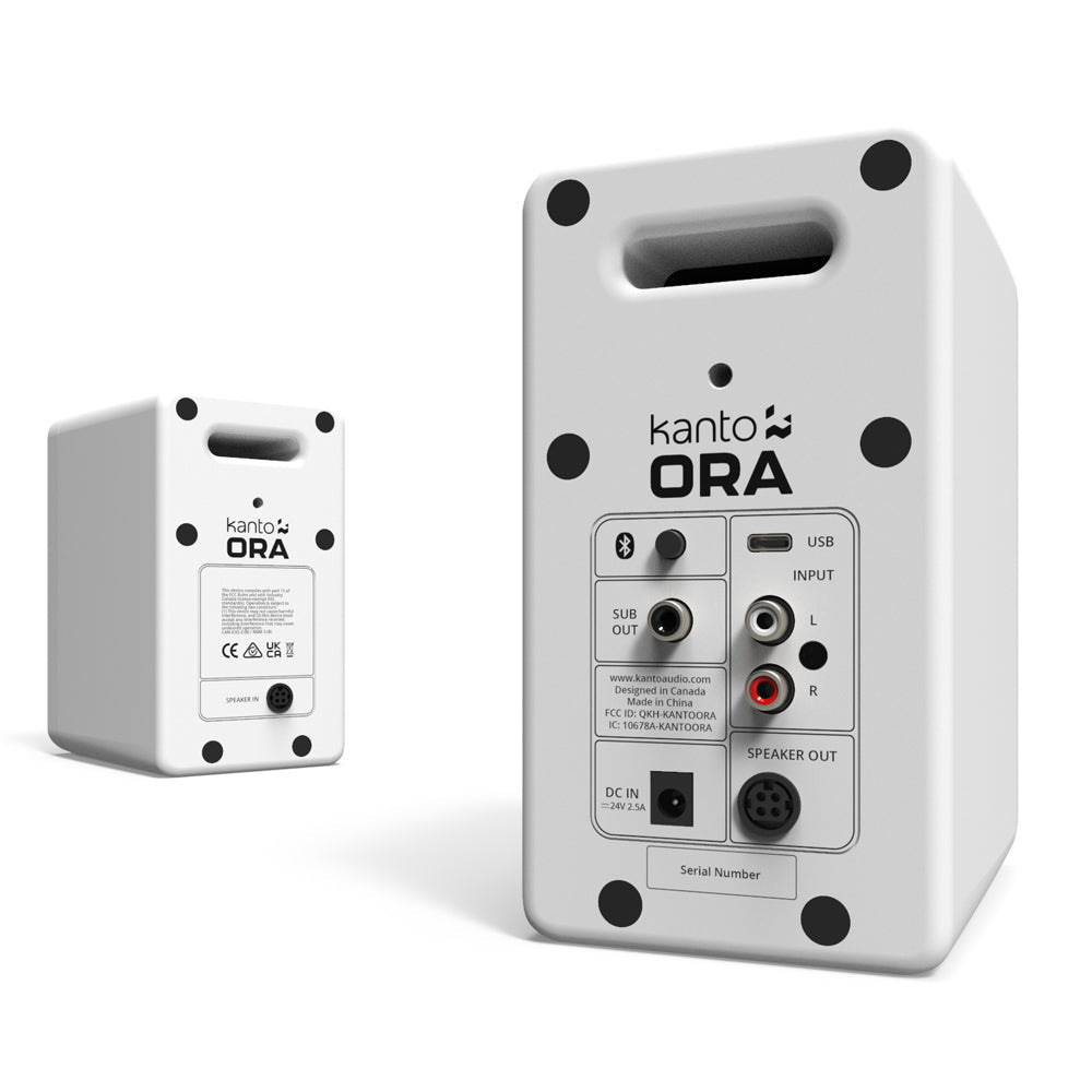 Kanto ORA 100W Powered Reference Desktop Computer Speakers with Bluetooth 5.0 White 6