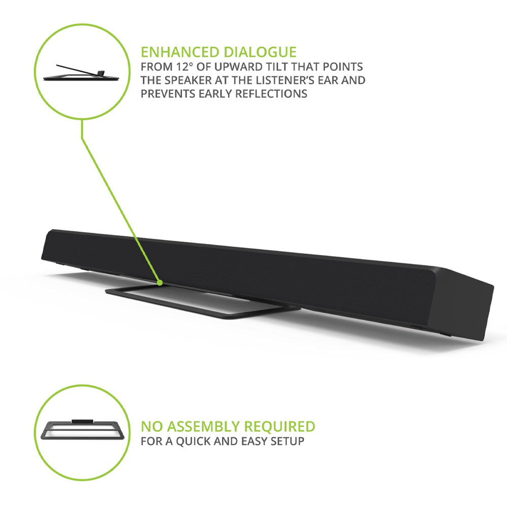 Kanto S10 Low-Profile Angled Sound Bar and Center Channel Speaker Stand for Home Theater 3