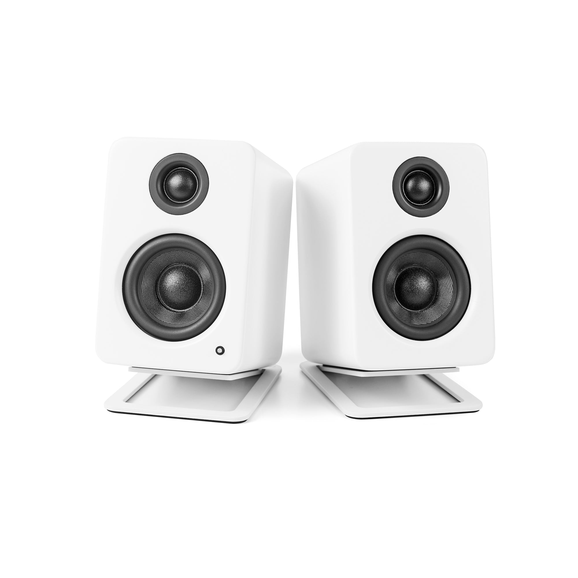 Kanto S2W Angled Desktop Speaker Stands for Small Speakers - Pair, White 3